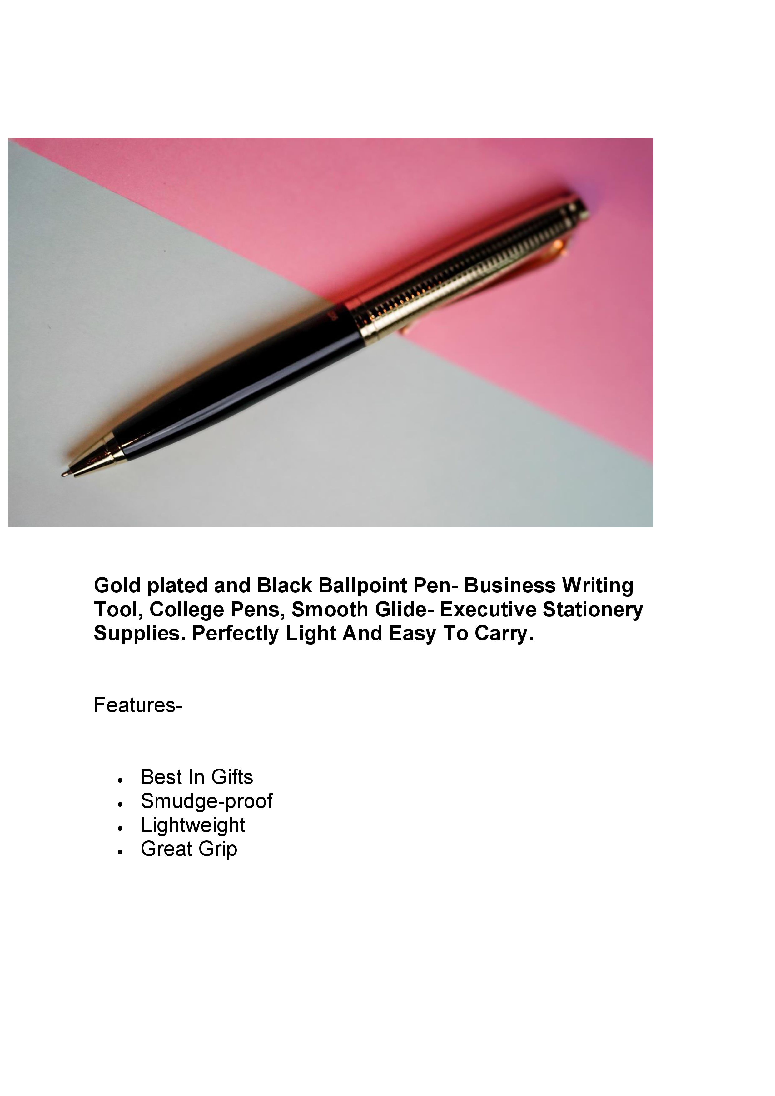 Gold and Black Ballpoint Pen